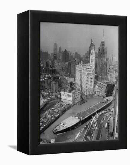 Chicago River Marine Angel-null-Framed Premier Image Canvas