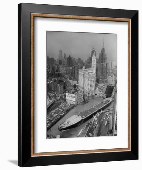 Chicago River Marine Angel-null-Framed Premium Photographic Print