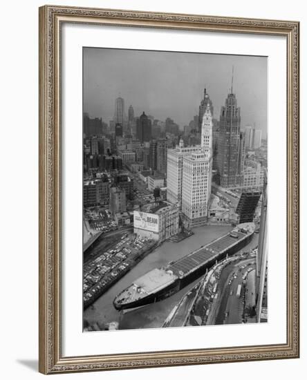 Chicago River Marine Angel-null-Framed Photographic Print