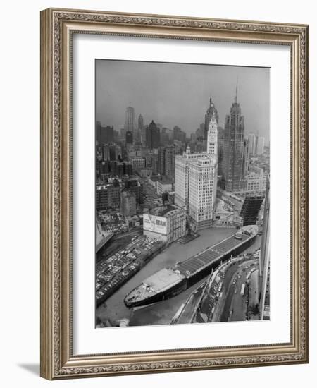 Chicago River Marine Angel-null-Framed Photographic Print