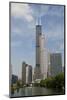 Chicago River Skyline View of the Willis Tower, Chicago, Illinois, USA-Cindy Miller Hopkins-Mounted Photographic Print