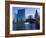 Chicago River Tour Boat at 333N Wacker Building 1983, Chicago, Illinois, USA-Simon Westcott-Framed Photographic Print