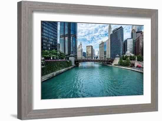 Chicago River View-Bill Carson Photography-Framed Art Print