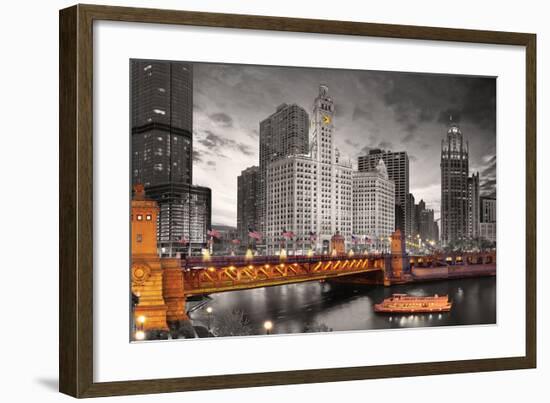 Chicago River-null-Framed Premium Giclee Print