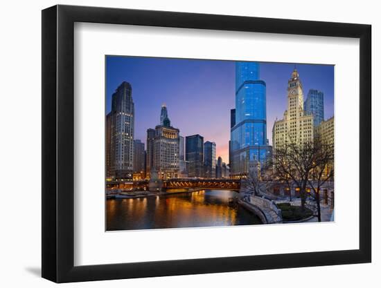 Chicago Riverside.-rudi1976-Framed Photographic Print