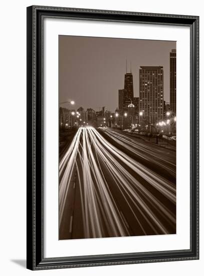 Chicago's Lake Shore Drive BW-Steve Gadomski-Framed Photographic Print