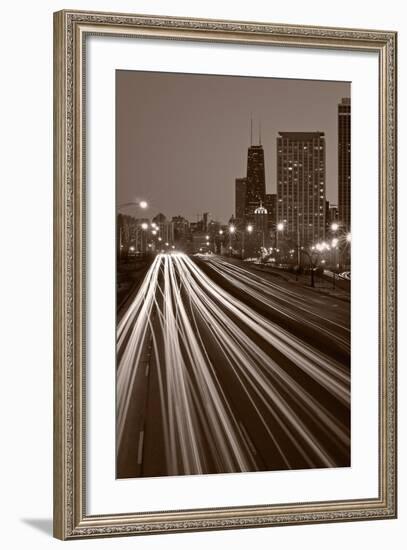 Chicago's Lake Shore Drive BW-Steve Gadomski-Framed Photographic Print