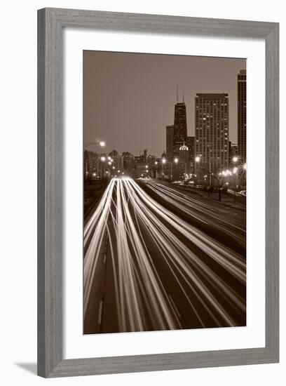 Chicago's Lake Shore Drive BW-Steve Gadomski-Framed Photographic Print