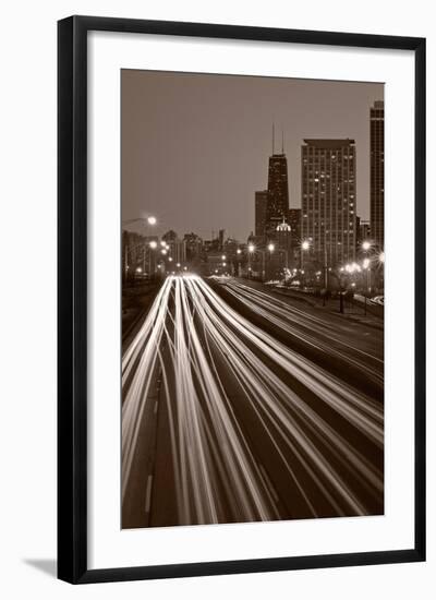 Chicago's Lake Shore Drive BW-Steve Gadomski-Framed Photographic Print