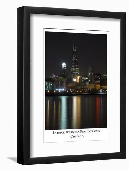 Chicago sears tower skyline-Patrick  J. Warneka-Framed Photographic Print