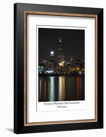 Chicago sears tower skyline-Patrick  J. Warneka-Framed Photographic Print