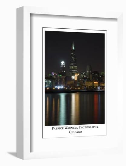 Chicago sears tower skyline-Patrick  J. Warneka-Framed Photographic Print