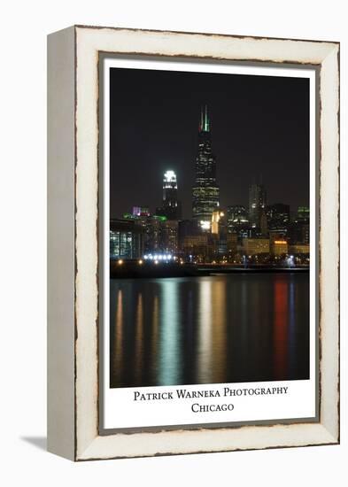 Chicago sears tower skyline-Patrick  J. Warneka-Framed Premier Image Canvas