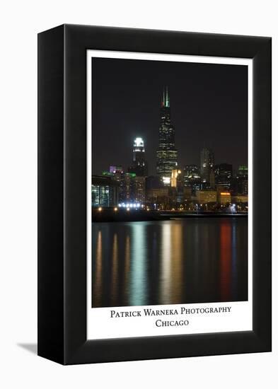 Chicago sears tower skyline-Patrick  J. Warneka-Framed Premier Image Canvas