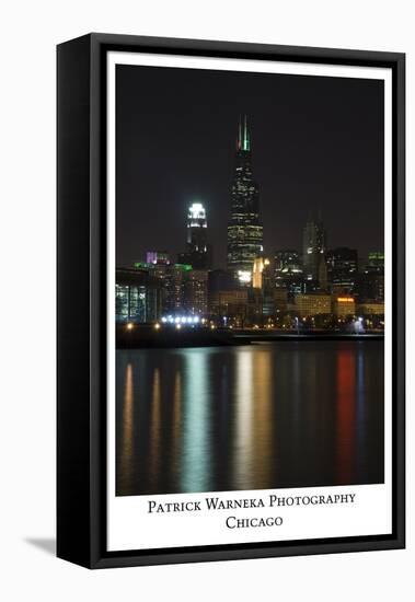 Chicago sears tower skyline-Patrick  J. Warneka-Framed Premier Image Canvas