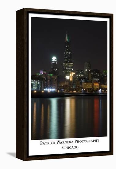 Chicago sears tower skyline-Patrick  J. Warneka-Framed Premier Image Canvas