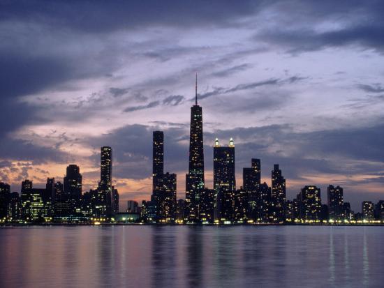 Chicago Skyline And Lake Il Photographic Print Peter Schulz Art Com