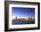 Chicago Skyline and Lake Michigan at Dusk with the Willis Tower on the Left, Chicago, Illinois, USA-Amanda Hall-Framed Photographic Print