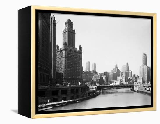 Chicago Skyline and River-Bettmann-Framed Premier Image Canvas