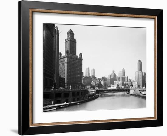 Chicago Skyline and River-Bettmann-Framed Photographic Print