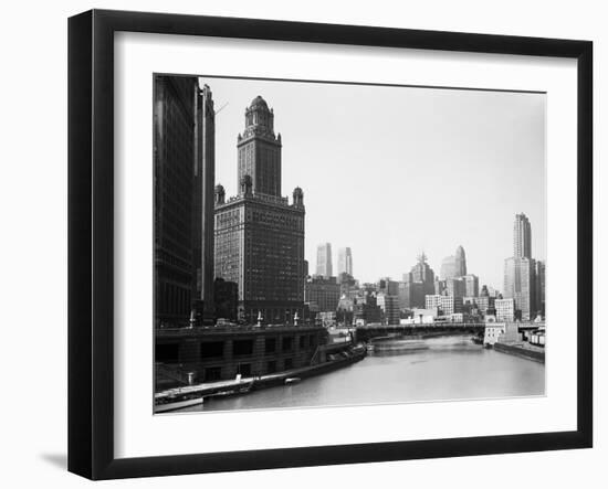 Chicago Skyline and River-Bettmann-Framed Photographic Print