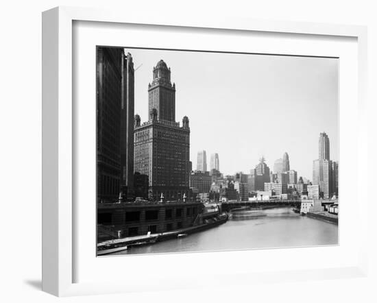 Chicago Skyline and River-Bettmann-Framed Photographic Print