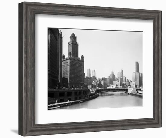 Chicago Skyline and River-Bettmann-Framed Photographic Print