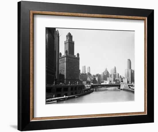 Chicago Skyline and River-Bettmann-Framed Photographic Print