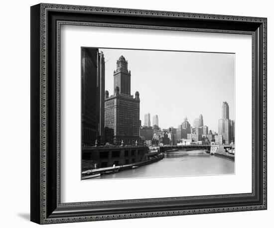 Chicago Skyline and River-Bettmann-Framed Photographic Print