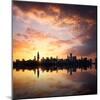 Chicago Skyline at Sunset-beboy-Mounted Photographic Print