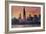 Chicago Skyline at Sunset-Martina Bleichner-Framed Art Print