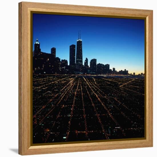 Chicago Skyline at Twilight-Bill Ross-Framed Premier Image Canvas