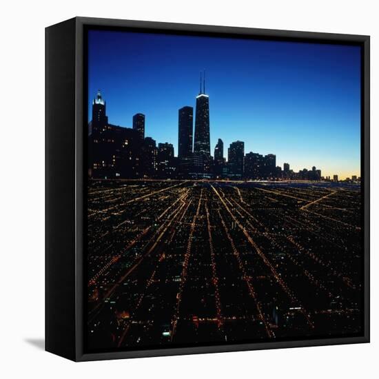 Chicago Skyline at Twilight-Bill Ross-Framed Premier Image Canvas