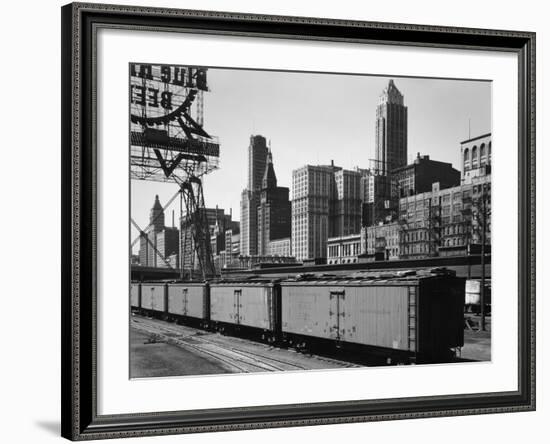 Chicago Skyline from Water Street-null-Framed Photographic Print