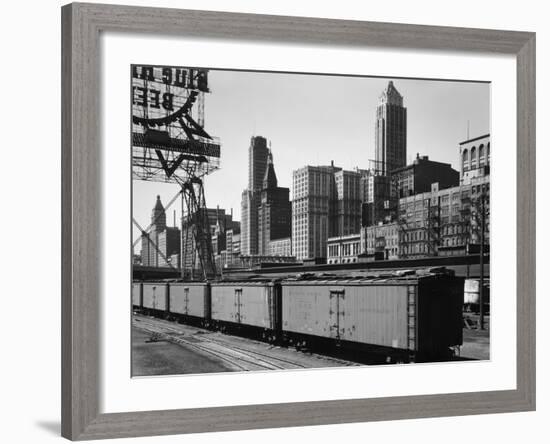 Chicago Skyline from Water Street-null-Framed Photographic Print