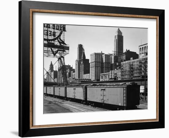 Chicago Skyline from Water Street-null-Framed Photographic Print