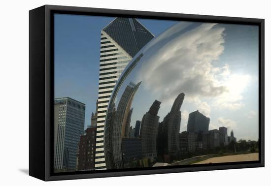 Chicago Skyline Reflected by the Bean-Patrick J. Warneka-Framed Premier Image Canvas