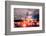 Chicago Skyline with Skyscrapers and Buckingham Fountain in Grant Park at Night Lit by Colorful Lig-Songquan Deng-Framed Photographic Print