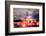 Chicago Skyline with Skyscrapers and Buckingham Fountain in Grant Park at Night Lit by Colorful Lig-Songquan Deng-Framed Photographic Print