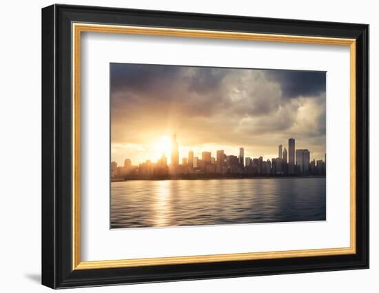 Chicago Skyline-beboy-Framed Photographic Print