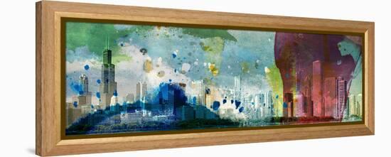 Chicago Skyline-Sisa Jasper-Framed Premier Image Canvas