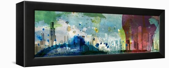 Chicago Skyline-Sisa Jasper-Framed Premier Image Canvas