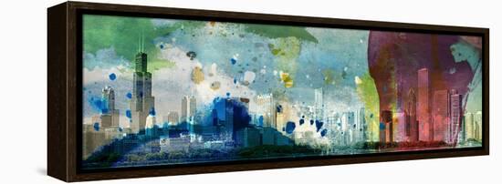 Chicago Skyline-Sisa Jasper-Framed Premier Image Canvas