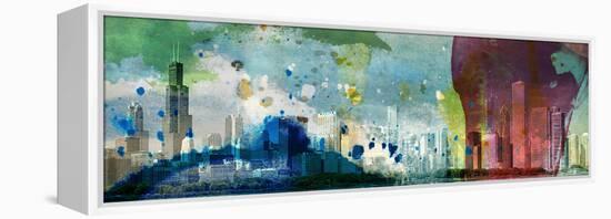 Chicago Skyline-Sisa Jasper-Framed Premier Image Canvas