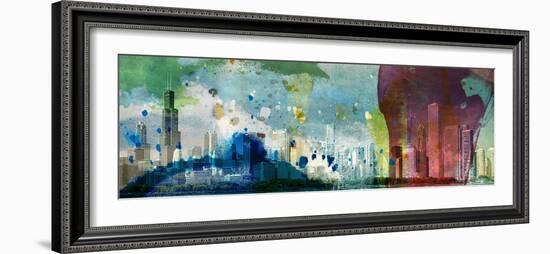 Chicago Skyline-Sisa Jasper-Framed Photographic Print