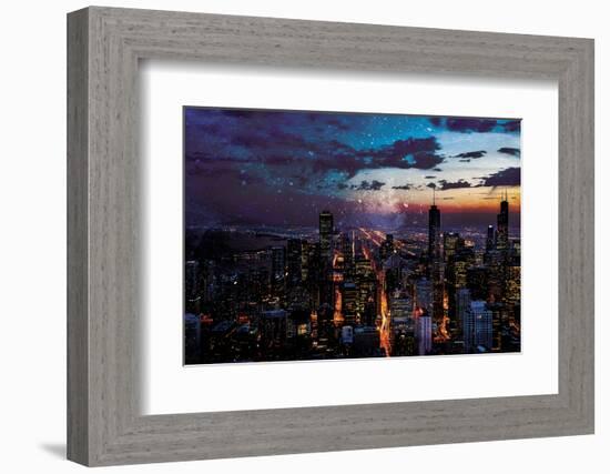 Chicago Skyline-Milli Villa-Framed Photo