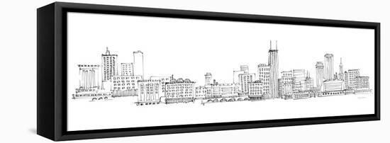 Chicago Skyline-Avery Tillmon-Framed Stretched Canvas