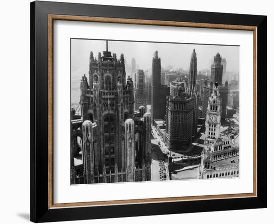 Chicago Skyscrapers in the Early 20th Century-Bettmann-Framed Photographic Print