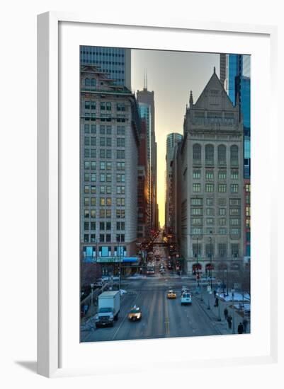 Chicago Street Scene-Steve Gadomski-Framed Photographic Print