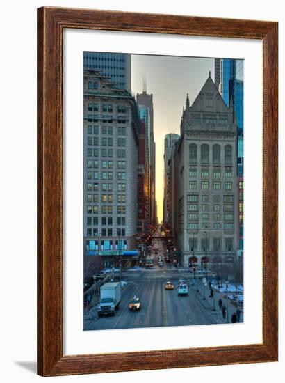 Chicago Street Scene-Steve Gadomski-Framed Photographic Print